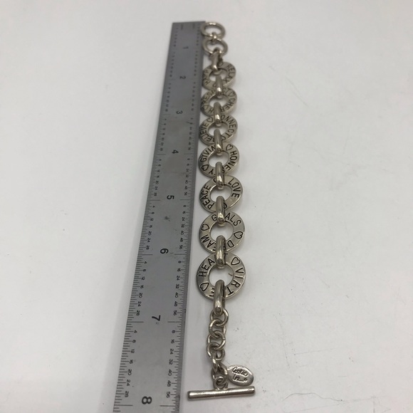 Cookie Lee Bracelets Uplifting Words & Hearts Silver Tone - Picture 3 of 4